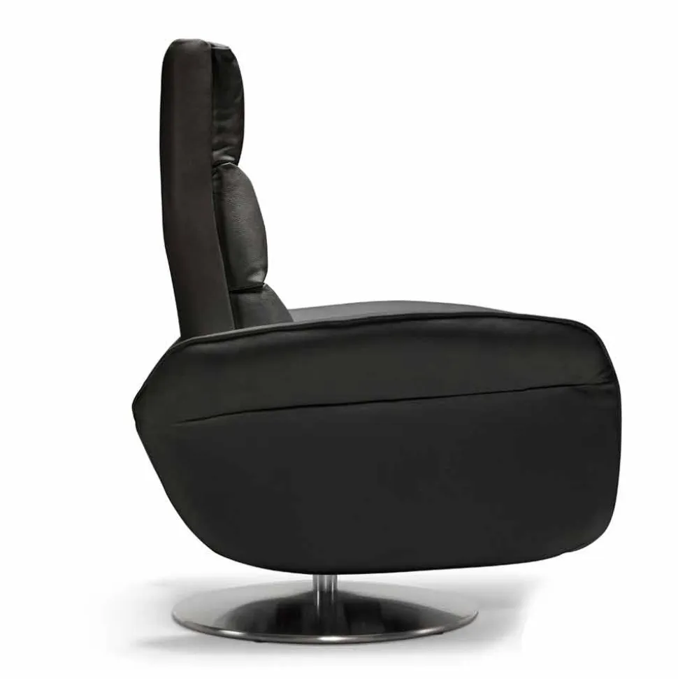 Poltrona relax 2 motori girevole pelle/tessuto/ecopelle moderna Bluma