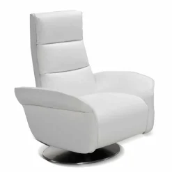 Poltrona relax 2 motori girevole pelle/tessuto/ecopelle moderna Bluma