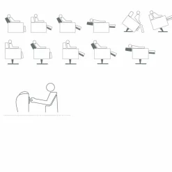 Poltrona relax ortopedica 4 motori made in Italy Giglio,design moderno