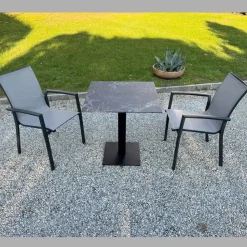 Poltroncina da Esterno Impilabile in Alluminio e Textilene - Mira