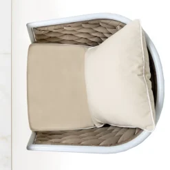 Poltroncina da Esterno in Alluminio e Tessuto Olefil Intrecciato a Mano - Reda