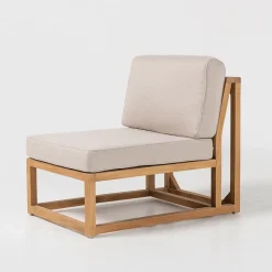 Poltroncina da Esterno in Teak Naturale e Cuscini - Circe