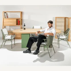 Poltroncina da Giardino in Alluminio e Intreccio in Corda - Asteria