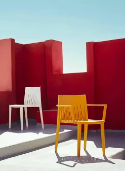 Poltroncina da giardino moderna Spritz by Vondom, in polipropilene, 4 pezzi