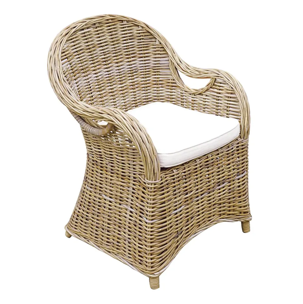 Poltroncina da Giardino Realizzata in Legno e Fibra in Grey Kubu - Lido