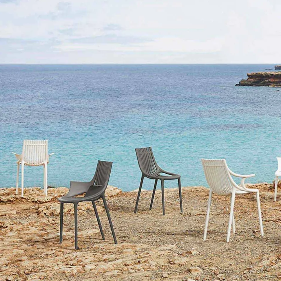 Poltroncina da Pranzo per Esterno Plastica Impilabile 4 Pezzi - Ibiza by Vondom