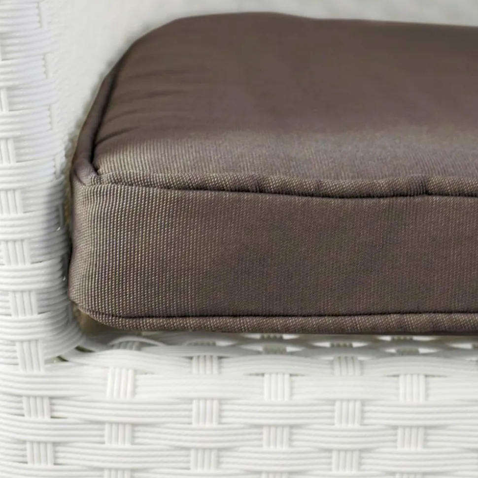 Poltroncina Impilabile in Alluminio Rivestita Wicker Bianco - Bruma
