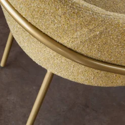 Poltroncina in Metallo e Seduta in Tessuto Riciclato Made in Italy - Salvia