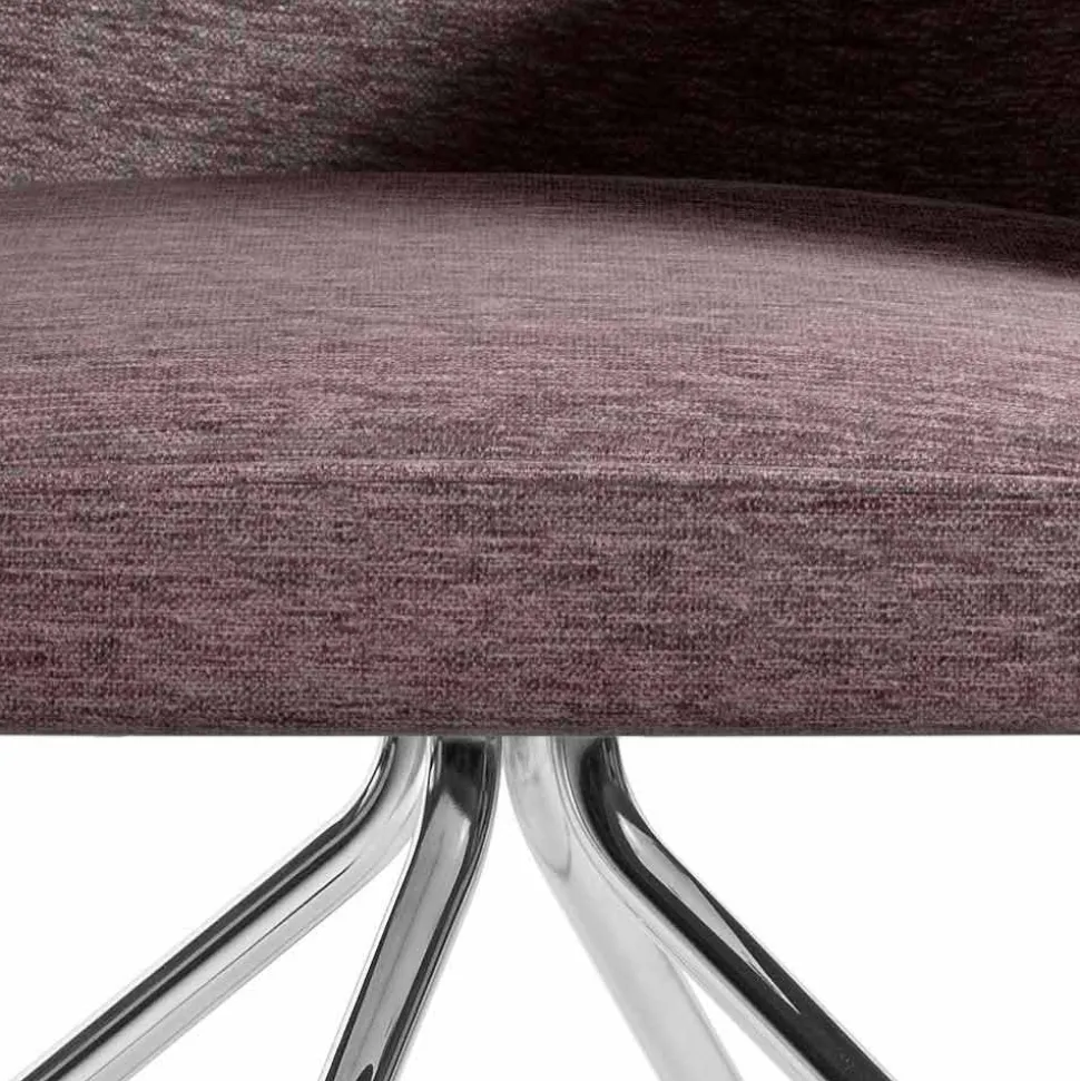 Poltroncina per Ufficio Girevole con Ruote e Braccioli Made in Italy - Felix