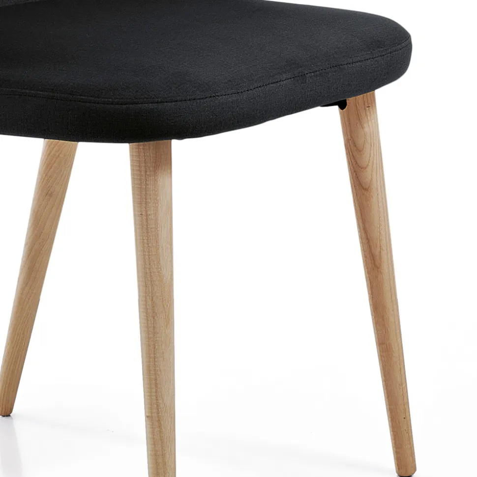 Poltroncina Sala da Pranzo di Design in Tessuto Colorato e Frassino - Duchessa
