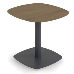 2 Poltrone con Tavolino in Alluminio con Trasferimento Termico Effetto Legno - Camper