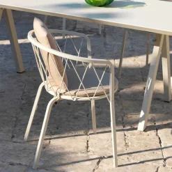2 Poltrone da Esterno in Metallo Verniciato Impilabili Made in Italy - Adia