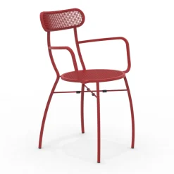 4 Poltrone da Giardino in Metallo di Diversi Colori Made in Italy - Siepe