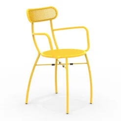 4 Poltrone da Giardino in Metallo di Diversi Colori Made in Italy - Siepe