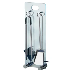 Porta Attrezzi in Cristallo Temperato con 4 Accessori Made in Italy - Zebra