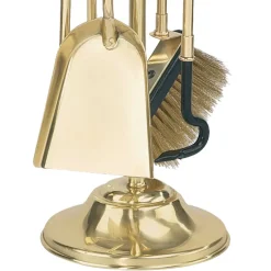 Porta Attrezzi in Ottone con 4 Accessori Altezza 65 cm Made in Italy - Canguro