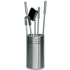 Porta Attrezzi per il Camino con 4 Utensili Inclusi Made in Italy - Merlo