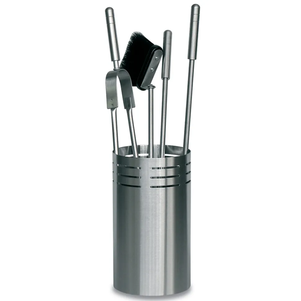 Porta Attrezzi per il Camino con 4 Utensili Inclusi Made in Italy - Merlo