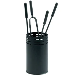Porta Attrezzi per il Camino con 4 Utensili Inclusi Made in Italy - Merlo