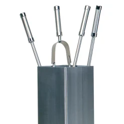 Porta Attrezzi Quadrato in Acciaio Inox e 4 Accessori Made in Italy - Iena