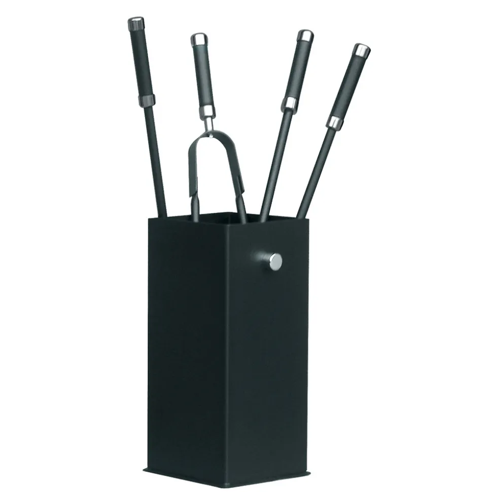Porta Attrezzi Quadrato in Metallo e 4 Accessori Made in Italy - Iena