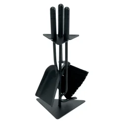 Porta Attrezzi Triangolare con 3 Utensili per il Camino Made in Italy - Tabu