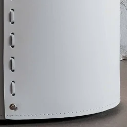 Portabiancheria ovale in cuoio rigenerato Riky made in Italy