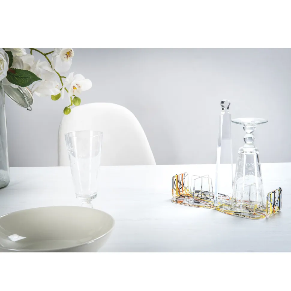 Portabicchieri in Plexiglass Multicolor Made in Italy Elegante - Multibic