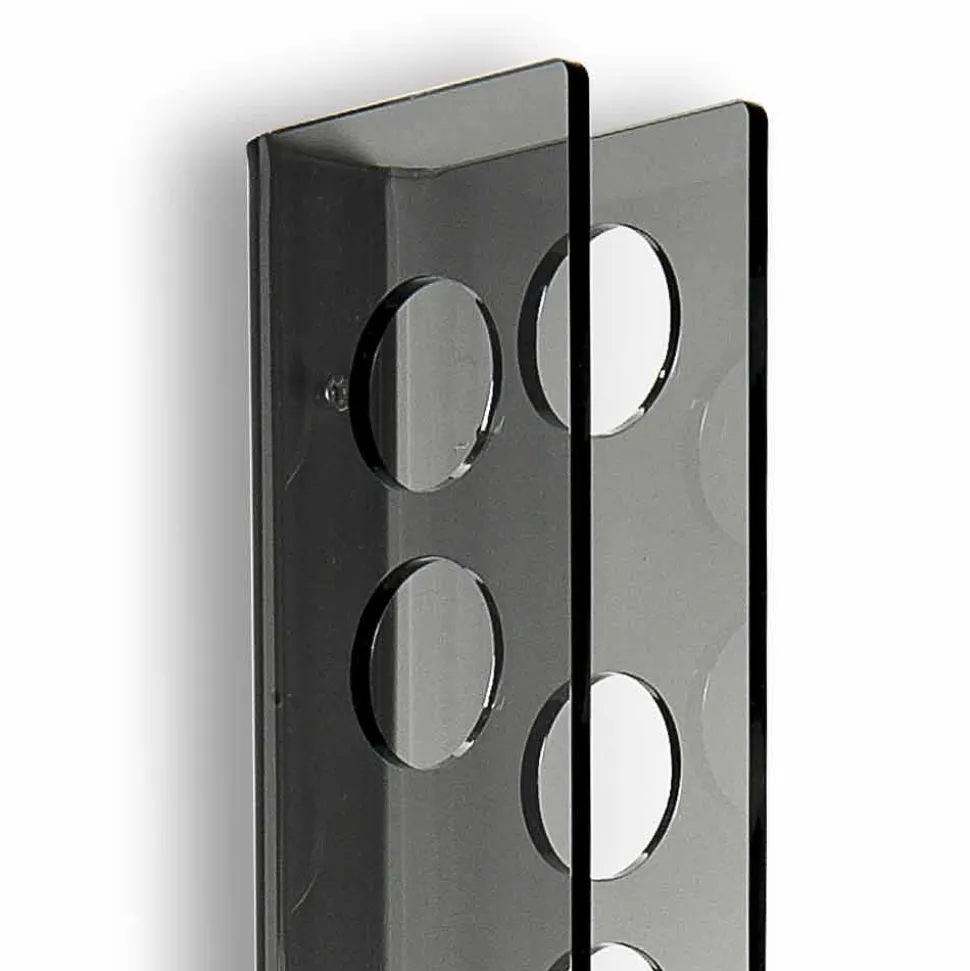 Porta bottiglie da parete fumé Baby Big L6xH100xP11cm, design moderno
