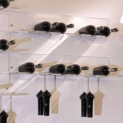 Portabottiglie da Parete per 6 Bottiglie in Plexiglass Made in Italy - Canberra