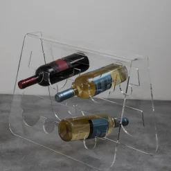 Portabottiglie Vino da Terra in Cristallo Acrilico Trasparente - Dappino