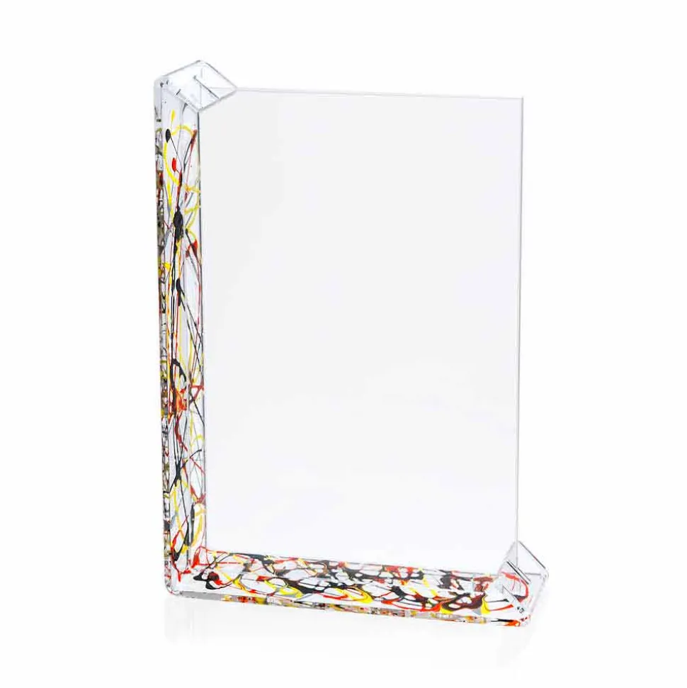 2 Portafoto Multiplo da Tavolo in Plexiglass Colorato o con Legno - Menelao