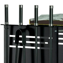 Portalegna con Porta Attrezzi con 4 Accessori Intergrati Made in Italy - Gufo