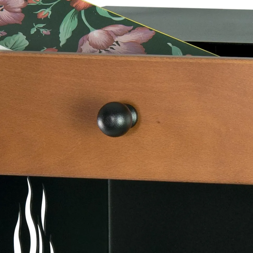 Portalegna con Ruote e Cassetto Superiore Made in Italy - Polare