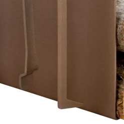 Portalegna da Interno in Acciaio Marrone Made in Italy con Attrezzi - Volturno