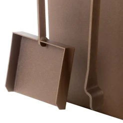Portalegna da Interno in Acciaio Marrone Made in Italy con Attrezzi - Volturno