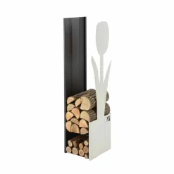 Portalegna da Interno Moderno di Design in Acciaio Made in Italy - Maestrale2