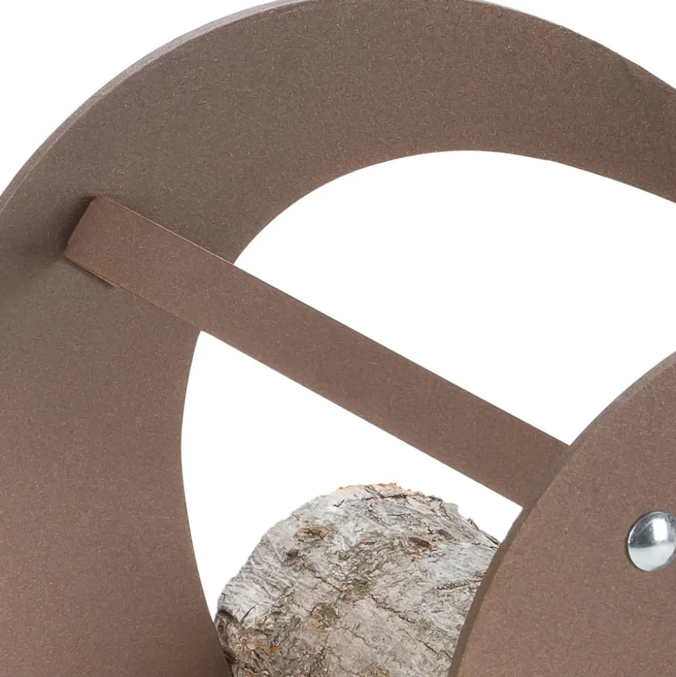 Portalegna di Design da Interno in Acciaio Marrone Made in Italy - Affetto