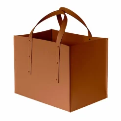Portalegna di design in cuoio e multistrato Maneghe