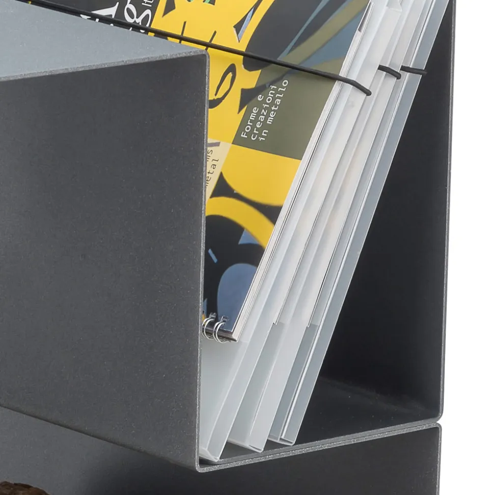 Portalegna di Design per Interno in Acciaio Grigio Made in Italy - Tramontana
