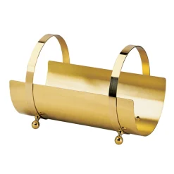Portalegna in Ottone con 4 Piedini Made in Italy - Leone