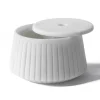 Portaoggetti a Righe Marmo Bianco Carrara o Nero Portoro Design - Cairo