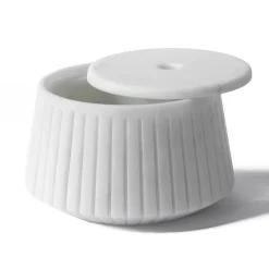 Portaoggetti a Righe Marmo Bianco Carrara o Nero Portoro Design - Cairo