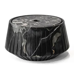 Portaoggetti a Righe Marmo Bianco Carrara o Nero Portoro Design - Cairo