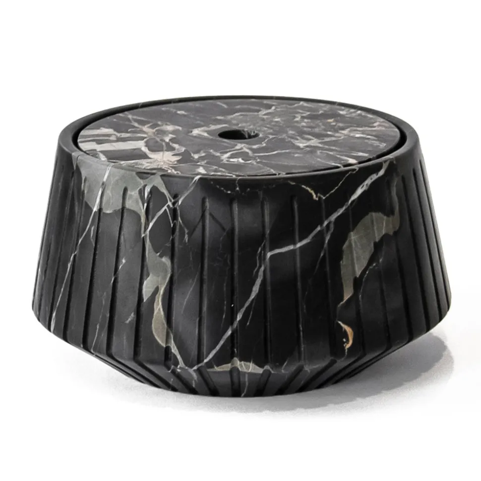 Portaoggetti a Righe Marmo Bianco Carrara o Nero Portoro Design - Cairo