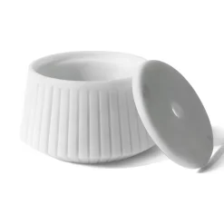 Portaoggetti a Righe Marmo Bianco Carrara o Nero Portoro Design - Cairo