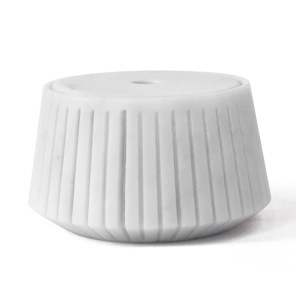 Portaoggetti a Righe Marmo Bianco Carrara o Nero Portoro Design - Cairo