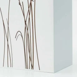 Portaombrelli Bianco in Legno Decorato Design Moderno Rettangolare - Filigrano