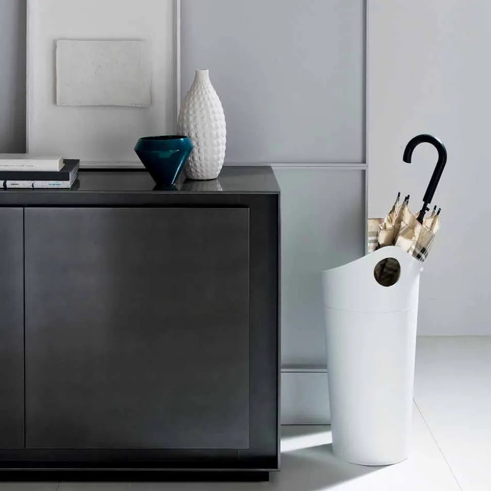 Portaombrelli in cuoi rigenerato di design fatto a mano Pluvia