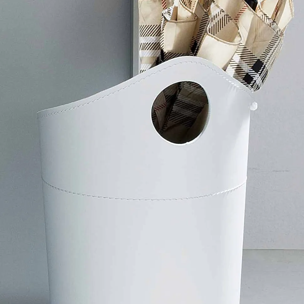 Portaombrelli in cuoi rigenerato di design fatto a mano Pluvia